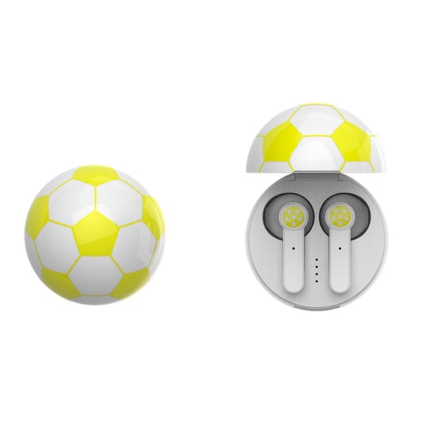 Trådløse ørepropper Bluetooth-hovedtelefoner med trådløst opladningsetui Tws in-ear øretelefoner lang batterilevetid Fodboldmodel