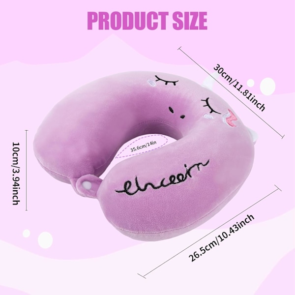 Pute Cartoon Dyre Nakkestøtte Pute 30 * 30cm Memory Foam Nakkepute U-formet Elastisk Barn Reisepute Bærbar U-formet Pude for D 30*30cm