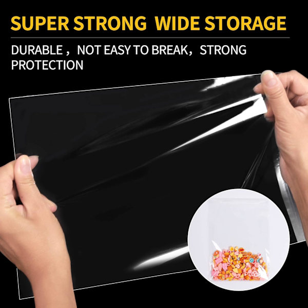 A4 Transparenta Självhäftande Påsar 100-pack, 22x30cm Självförslutande Cellofanpåsar/Förslutningspåsar, Sidoluftshål, Andningshål Clear A4