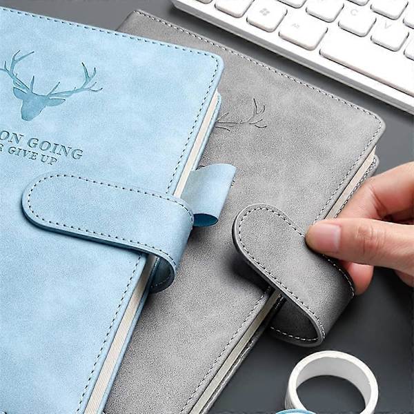 Notesbog A5, Journal A5 Notesbog Notesblok, 360 Sider Kunstlæder Hardcover Journal Notesbøger med Pen Loop, Perfekt til Kontor Skole Hjem B