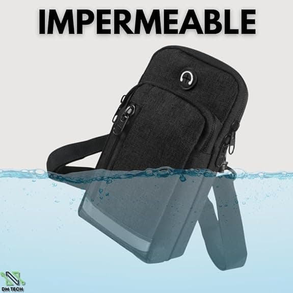 Small Unisex Mobile Phone Shoulder Bag for Men, Waterproof and with Adjustable Strap, Suitable for Shoulder or Waist