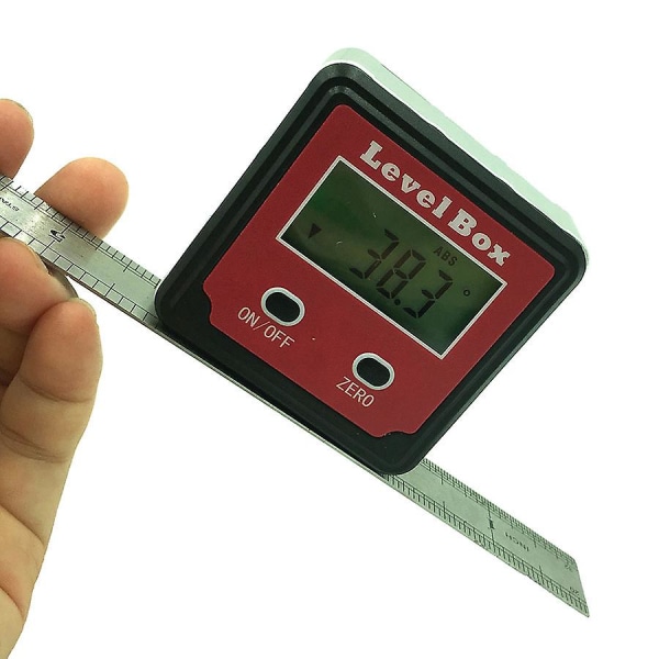Digital Vattenpass Box Aluminium Vinkelmätare Nivåmätare Fasadmätare Lutningsmätare Med Hållfunktion Bakgrundsbelysning Och Magnetisk Bas (med Hållfunktion)