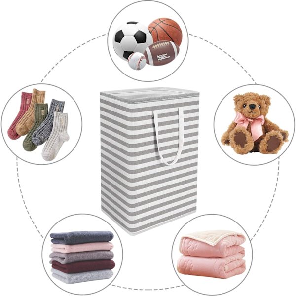 Foldable Large Laundry Baskets with Easy-to-Handle Handles Freestanding Waterproof Laundry Hamper Storage Basket