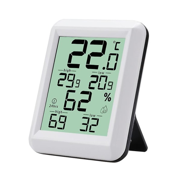 Indendørs digital hygrometer termometer hjem rum temperatur fugtighed monitor 1 stk