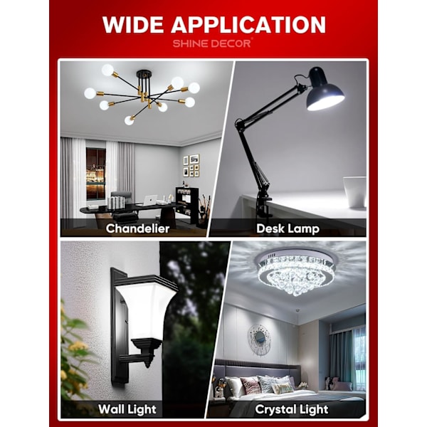 G9 LED-pære, 5W kald hvit 6000K, 450LM, tilsvarer 50W halogen, egnet for pendellamper taklamper vegglamper 6-pakning Model 1 Cool White