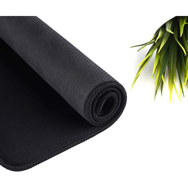 Musmatta 4-pack med sydd kant, halkfri gummibas, premium-texturerad och vattentät musmatta för datorer, bärbar dator, kontor och hem, 10,2x8,3 tum Black 4 Pack