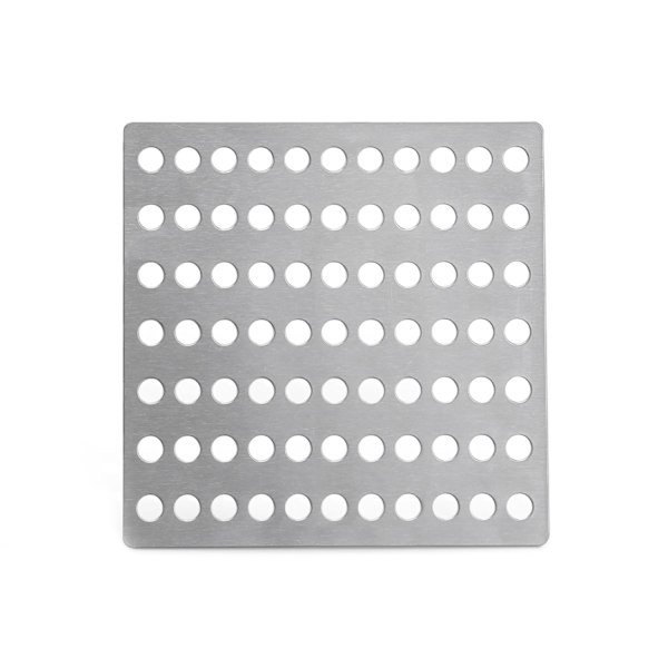 15 x 15 cm - Rustfri stål afløbsriste til udendørs og indendørs brug - Holdbare maskeafløbsriste egnet som bruseafløbsrist, bladebeskyttelse til haven