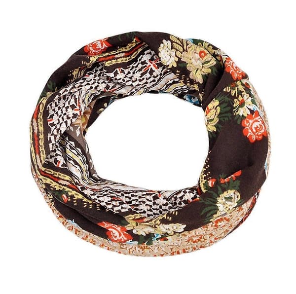 Elastisk bomulls-slouchy beanie-lue med blomst for kvinner
