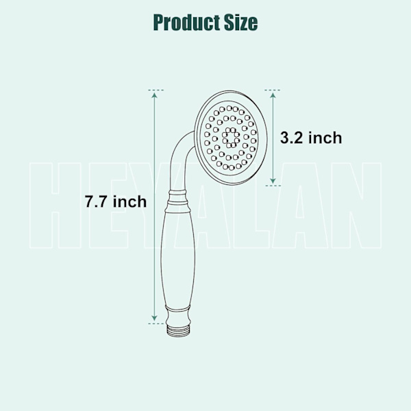 Handhållen dusch Handhållen duschspray Badrum duschstav Högtryckslyx Handdusch Mässing Högflödes handduschhuvud, Keramisk stil, Borstad Brushed Nickel Ceramic Style