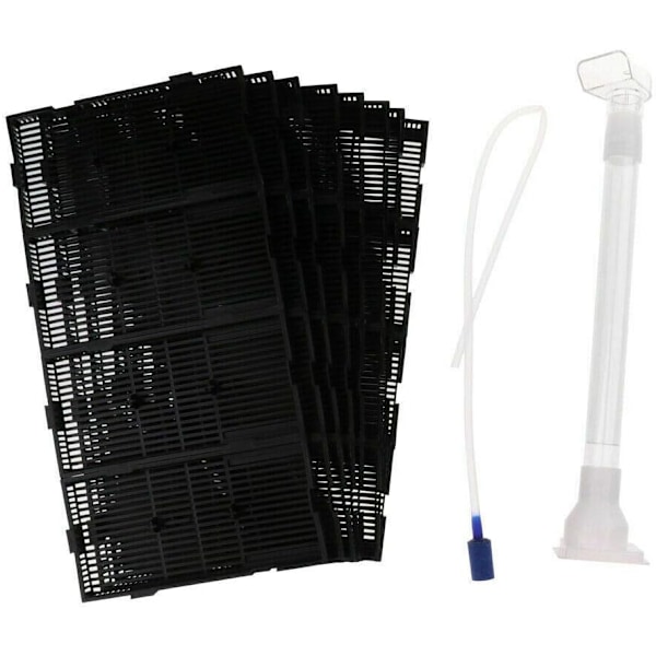 Undergravel Filter Kit Akvarium Fisketank Under Gravel Bakke - Flere Størrelser (24 Dele) 24 Piece