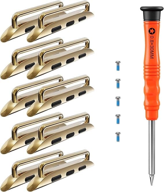 Armbåndsstik, erstatningsled til Apple Watch 38/40/41mm 10-pak (guld)