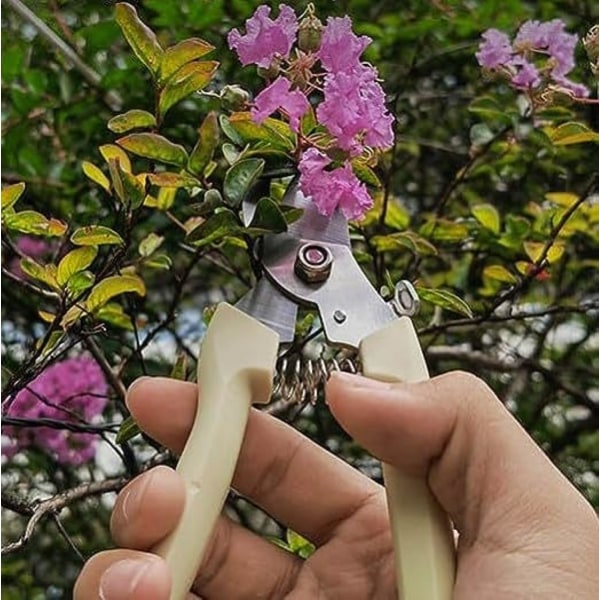 Havesaks, beskæresaks og beskæringssaks med sikkerhedslåseanordning, bypass-beskærere til haveplanter, blomster, frugter, grene, elfenben