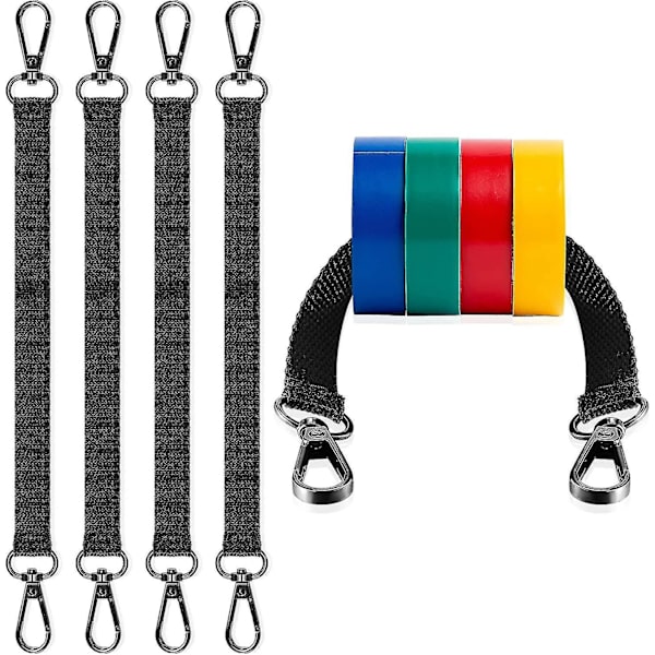 Elektrisk tapeholder rem, tapemålholder til bælte, tape thong med snaplåse, polyester elektrisk tapeholder kæde, elektrisk tape rem til