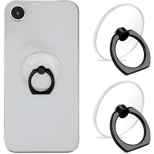 Telefonfodral Greppringar Hållare 2 ST Söt Finger Stativ Mobiltelefon Tillbehör Stativ Vikbart Roterbart Universal Enheter Stöd Enhandsgrepp Transparent 549003_2_NSXjeeYTz