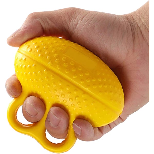 Fingerboldøvelser Grip Boldstyrke Squeeze stressbolde til hånden, Fingergrebsstyrkende øvelse til hånden Yellow
