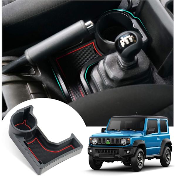 Bil Armlæn Organizer til Jimny (Automatgear), Jimny Midterkonsol Armlæn Bakkeboks, Auto Bil Jimny AT Tilbehør Opbevaringsboks Center Armre Red Automatic Transmission
