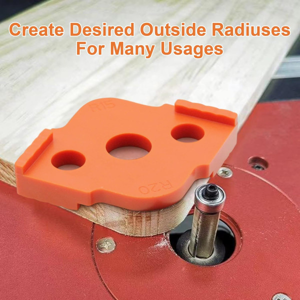Radius Jig Router Skabeloner Hjørneradius Fræsning Skabeloner, ABS+CNC Høj Hårdhed Behandling Lim, Fræsning Afrundede Hjørner Bit Skabeloner, R5 2 sets of 8 packs