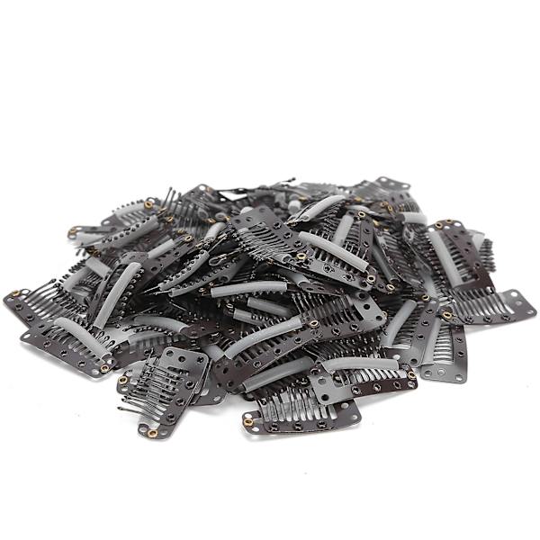 100 stk 10 tenner parykkspenne i rustfritt stål DIY hårspenne spenneklips for hårføyerkaffe