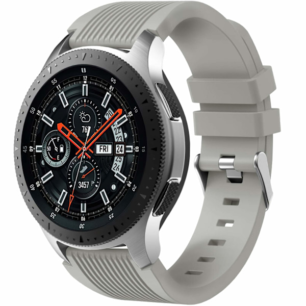 Yhteensopiva ranneke Samsung Galaxy Watch 3 45mm/Galaxy Watch 46mm/Huawei GT 2 46mm -kelloille, pehmeät silikoniset urheilurannekkeet miehille ja naisille grey