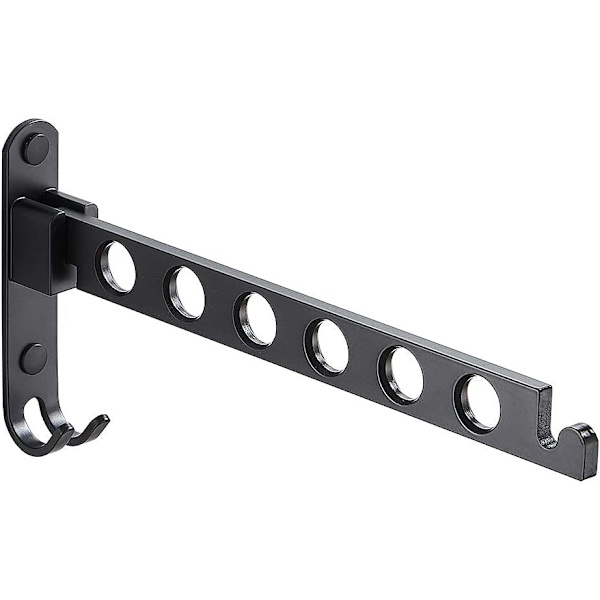 Sammenleggbar veggmontert klesstativ, sammenleggbart klesstativ, klesoppbevaringshyller, klesstativ, klesoppbevaringsarrangør, tørkestativ（ Black one pack