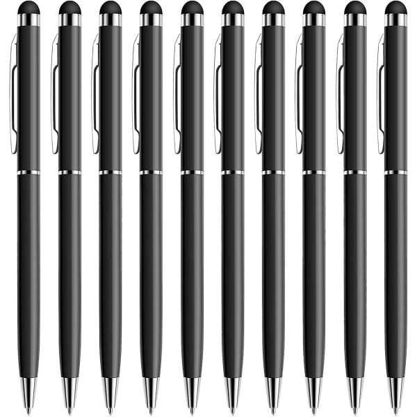 Stylus Pen 10-pack Universal Kapacitiv 2 i 1 indragbara kulspetspennor och Styli pekskärmspenna för surfplattor/ipad/iphone/smartphones/samsung Ga
