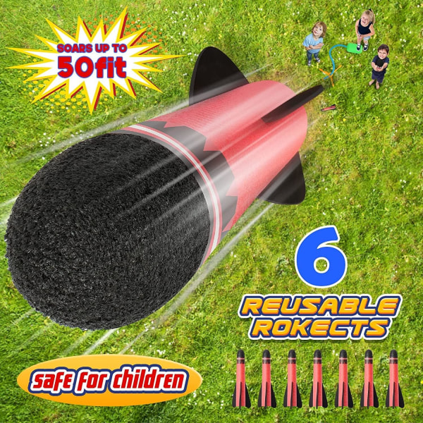Gutte leker for 3-12 år gamle gutter, hageleker for barn gutter jenter gaver 3-9 år gamle gutter leker 3-9 utendørs spill bursdagsgaver for barn leker Ga Rocket Theme6pcs Rocket Theme6pcs