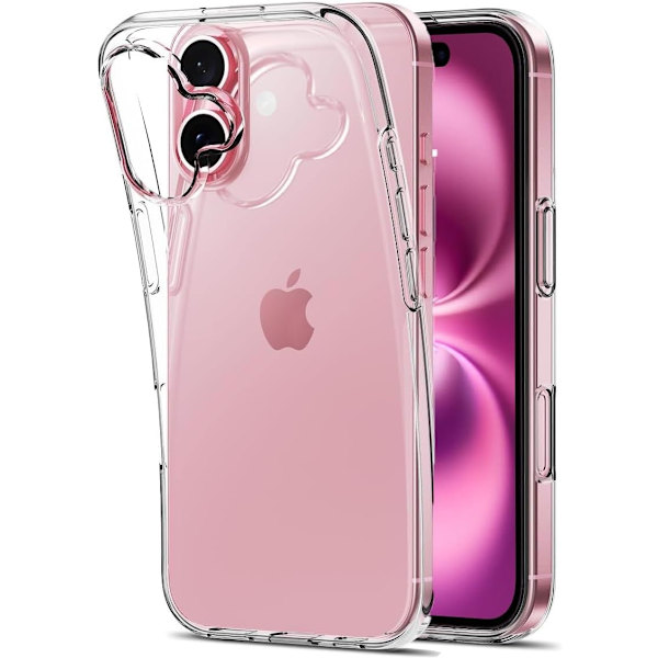 For iPhone 16 Clear Case Thin Transparent Silicone Gel Case (Clear)