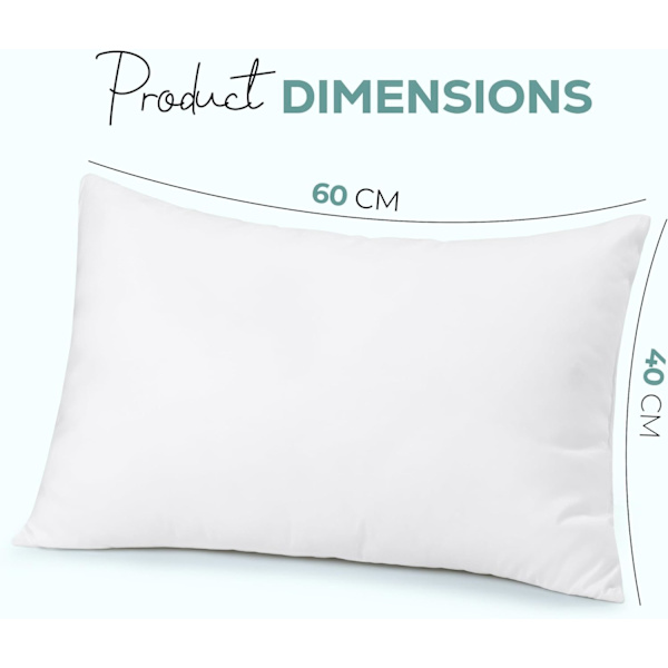 Kuddfyllnadskuddar (2-pack), 40 x 60 cm (16\" x 24\") Kuddfyllnadskuddar, Kuddar i ihålig fiber (vita) White 40x60 cm (Pack of 2)