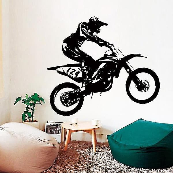 Motocross Väggdekal Klistermärke för Barnrum och Sovrum