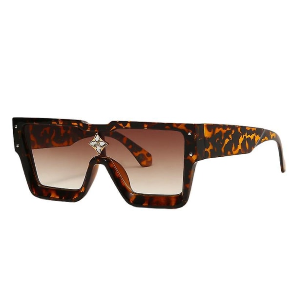 Wekity Quare Oversized Solbriller For Kvinner Menn Flat Top Fashion Shades