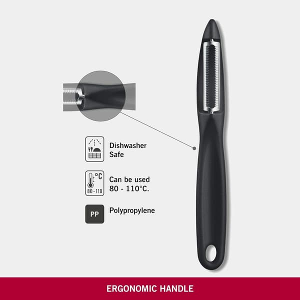 1 pc Fruit and Vegetable Peeler, Small and Lightweight Stainless Steel Versatile - Black