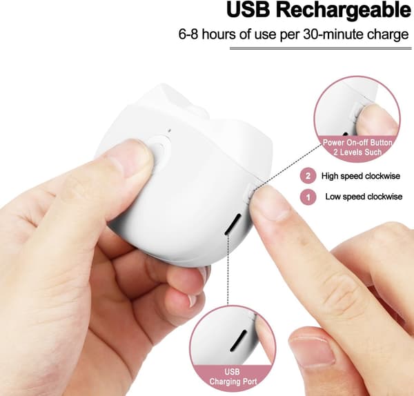 Automatic Electric Nail Clipper with Nail Clipping Storage, USB Rechargeable Safe Nail Trimmer