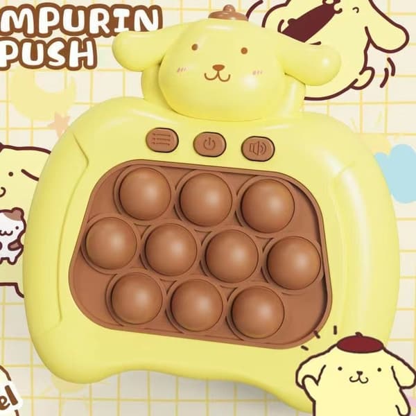 Gul Valp Pop It Spill - Pop It Pro Lyser Opp Spill Hurtigtrykk Fidget-[qb] C