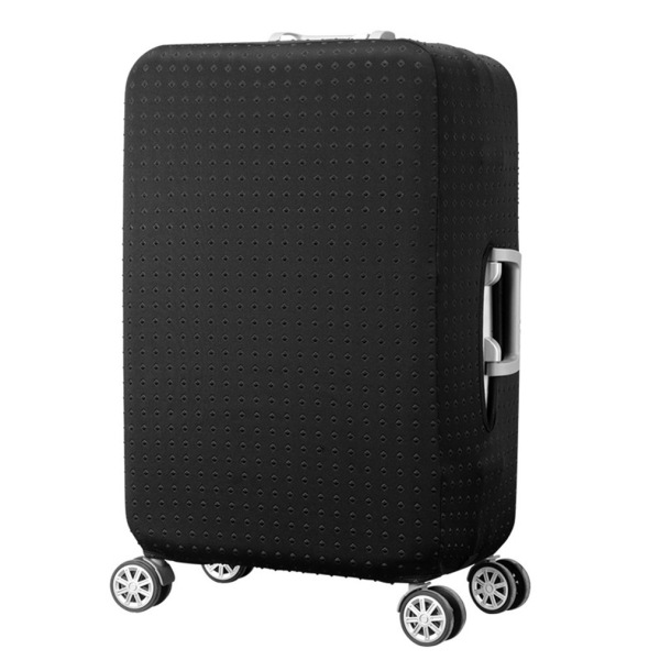 Vandafvisende print trolley kuffert beskyttelsescover til 22 til 24 tommer bagage sleeve Vaskbar rejse kuffert beskytter, sort, M