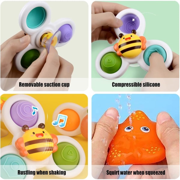 Imukuppisensoriset lelut – baby kylpy, flipping boardin stressiä ja ahdistusta vapauttavat matkalelut lapsille, silikonilelut, lahjat taaperoille
