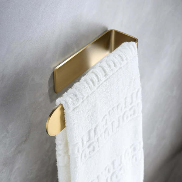 Guld Handdukshängare - 20CM Självhäftande Handdukshållare, Handduksställ, Handduksstång, Handduksring för Badrum - Rostfritt Stål Gold 19.6cm