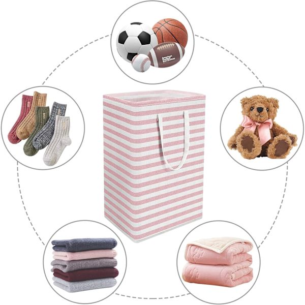 Foldable Large Laundry Baskets with Easy-to-Handle Handles Freestanding Waterproof Laundry Hamper Storage Basket