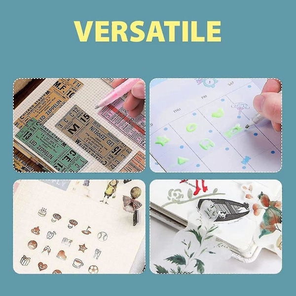 6 kpl liimapuikkoja, scrapbook nopea kuivuva liimapuikko, askartelu kangaspuikko nestemäinen liimapuikko, värikäs nopea kuivuva liimapuikkosarja scrapbookingiin, paperikäsitöihin
