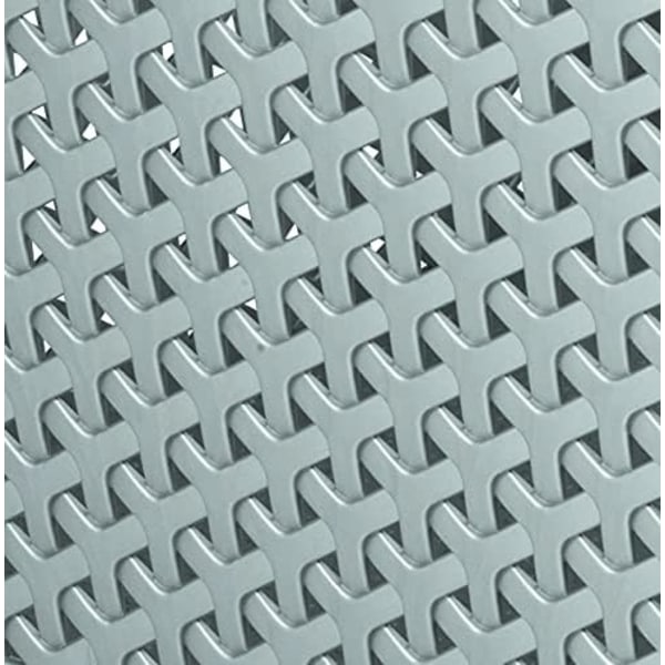 My Style Rattan Effect Set om 3 kök, vardagsrum, badrum, sovrum, tvättstuga medelstora rektangulära förvaringskorgar 12 liter - grå Grey 3 x 12L Medium