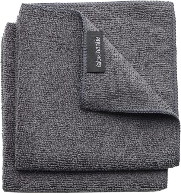 Mikrofiber Köksdukar, Mörkgrå, Set om 2, 30 x 30 x 0.5 cm