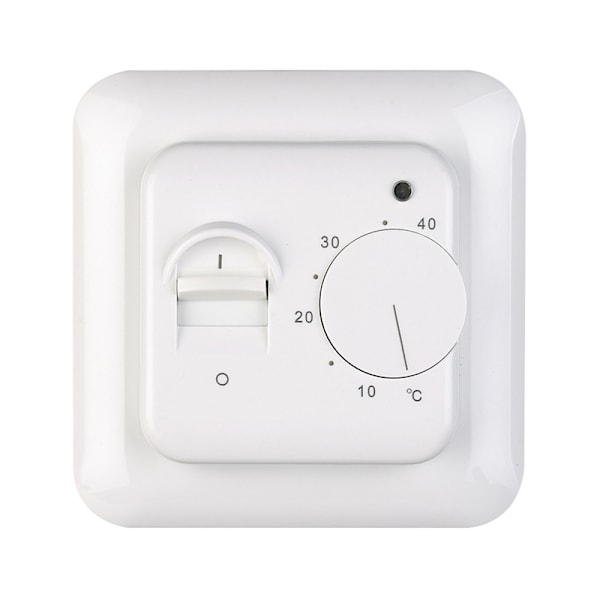 Manuell elektrisk gulvvarmetermostat med AC 220v 16a probe, mekanisk gulvvarmetermostatkontroller [energiklasse A+++] (x)