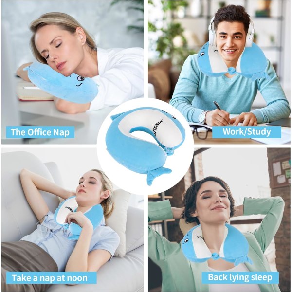 Pute Cartoon Dyre Nakkestøtte Pute 30 * 30cm Memory Foam Nakkepute U-formet Elasticitet Barn Reisepute Bærbar U-formet Pude for G 30*30cm