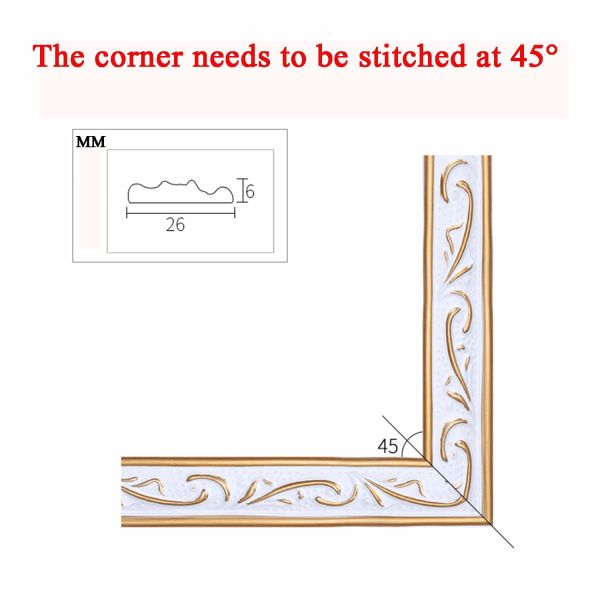 Tapet Border Molding Wall Borders (197 tommer), Hvit