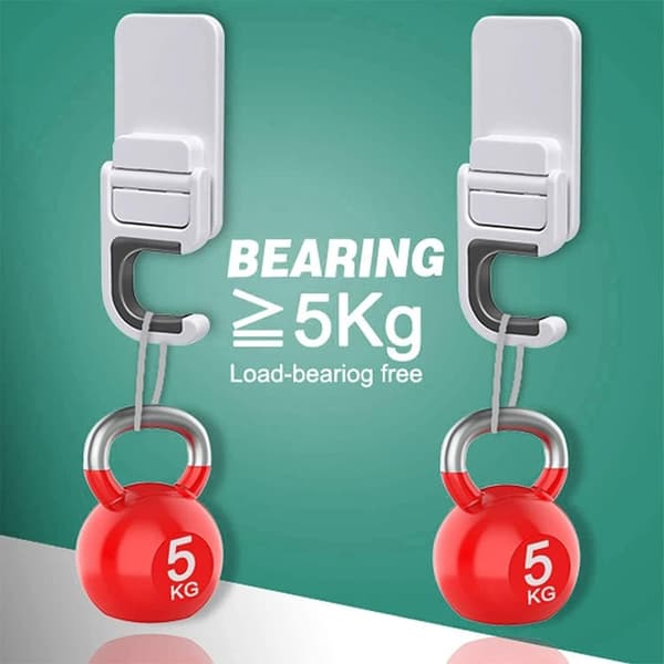 Broom and Mop Holder, Wall Mounted Self-Adhesive Mop Clip Non-Slip Wall Mounted Hook