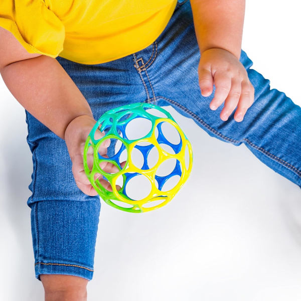 Oball Easy Grasp Shaker Rattle BPA-vapaa vauvan lelu Blue, Green, Yellow