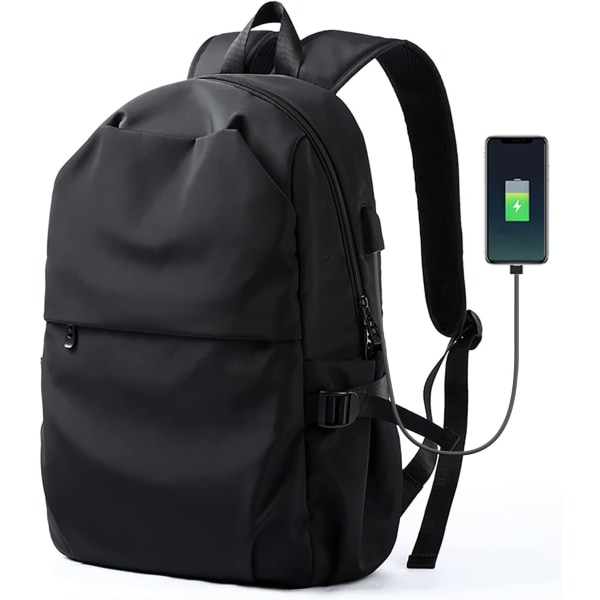 Skolryggsäck för kvinnor, avslappnad reseryggsäck 14 tum laptopryggsäck för tonårsflickor lätt ryggsäck vattentålig skolväska Colleg C1black Large L