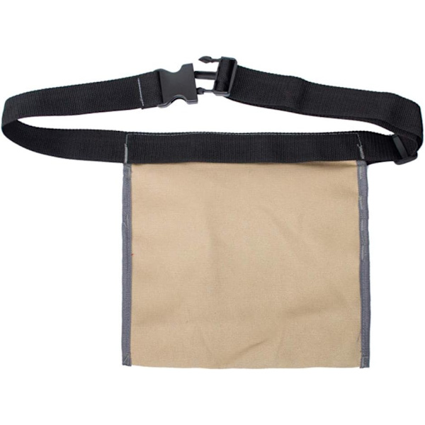 Verktygsbältesväska, 12OZ Multifunktionell Canvas Midjeväska Verktygsfickor med Justerbart Bältesklämma för Verkstadsförvaring/Träbearbetningsverktyg/Skruvmejsel Beige Grey 10.2 x 10.2 inches