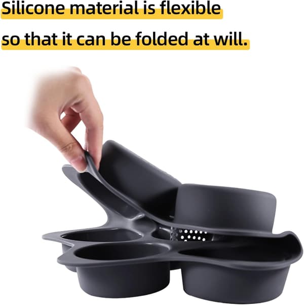 Silikonform for hamburgerbrød, 7-hullsform, non-stick bakeform, enkel å ta ut