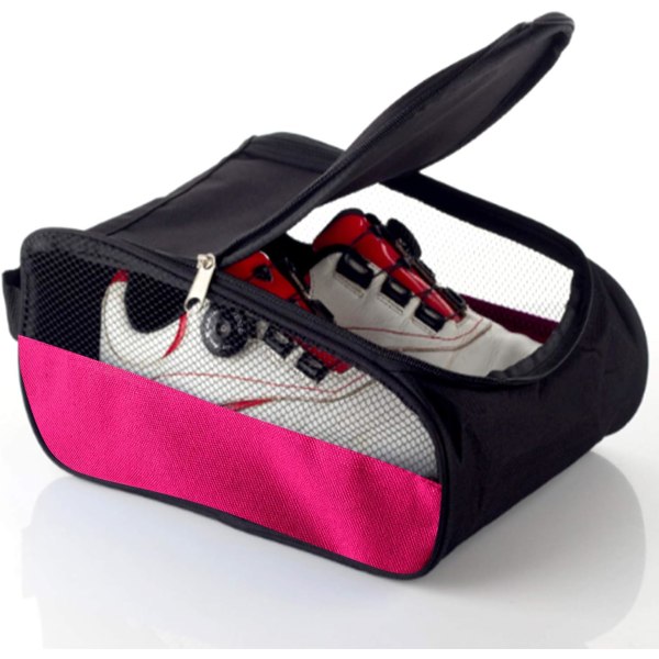 Golfskotaske, lyserøde golfskotasker til kvinder udendørs lynlåsbæretasker med ventilation Sportsskotaske Rejseskotasker (lyserøde),13,38 tommer Pink Common