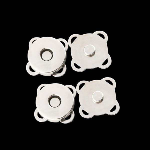 10 stk sølv magnetisk vri-lås for vesker runde trykknapplås trykknapper for håndvesker, veskelaging, DIY-klær,    14 mm